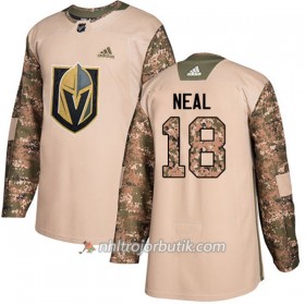 Män Ishockey Vegas Golden Knights Tröja James Neal 18 Adidas 2017-2018 Camo Veterans Day Practice Authentic